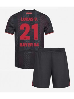 Billige Bayer Leverkusen Lucas Vazquez #21 Hjemmedraktsett Barn 2025-26 Kortermet (+ Korte bukser)